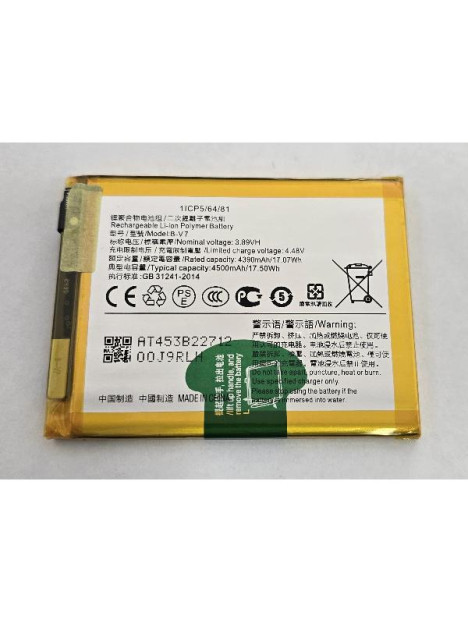 Bateria B-V7 4500mAh para Vivo V25 5G V2202 Vivo V25e V2201 calidad premium