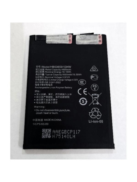 Bateria HB506591EHW 5000mAh para Honor 100 Pro MAA-AN10 Honor 100 MAA-AN00 Honor 90 GT calidad premium