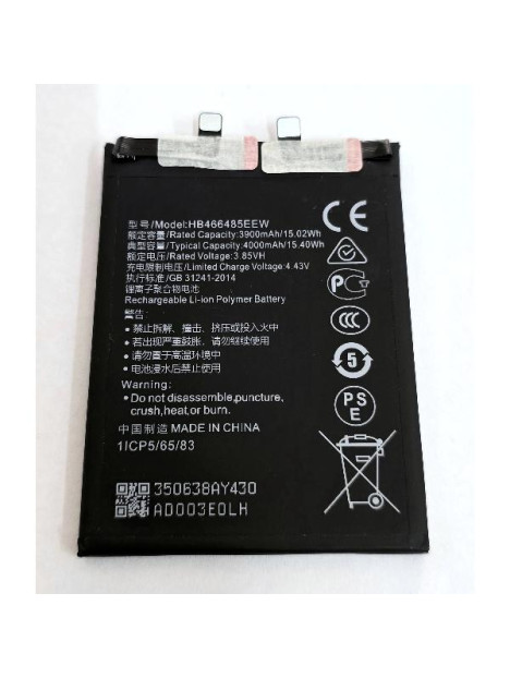Bateria HB466485EEW 3900mAh para Huawei nova 8 Pro 5G Honor V40 5G calidad premium