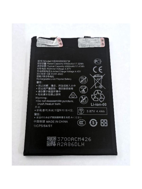 Bateria HB506593EFW 4500mAh para Huawei Nova 10 Pro Nova 11 Pro Nova 10 SE calidad premium