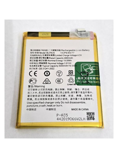 Bateria BLPA35 para Realme 12 Pro 5G RMX3842 Realme 12 Pro Plus 5G RMX3840 5000 mAh calidad premium