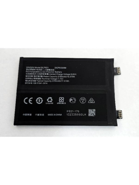 Bateria BLP921 para OnePlus Ace PGKM10 OnePlus 10R 5G CPH2411 150W Endurance Edition 4500 mAh calidad premium