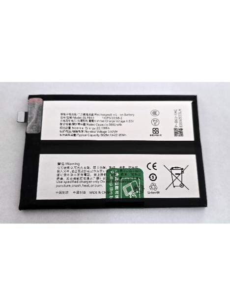 Bateria BLPB61 para Realme C75 4G RMX3941 621035000180 5828 mAh calidad premium
