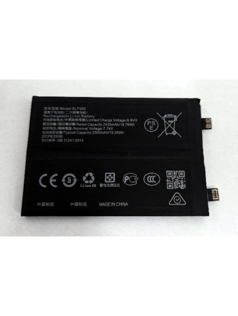 Bateria BLP985 para Realme GT Neo 5 RMX3706 2500 x 2 mAh calidad premium