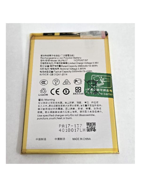 Bateria BLPA17 para Realme C53 NFC Narzo N53 C67 4G C65 4G Realme 12 5G Realme 12X 5G 5000 mAh calidad premium