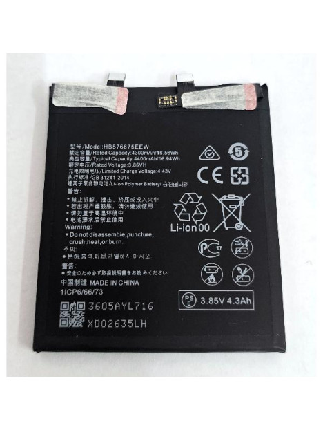 Bateria HB576675EEW para Huawei Mate 40 Pro NOH-NX9 NOH-AN00 NOH-N09 NOH-N29 4400 mAh calidad premium
