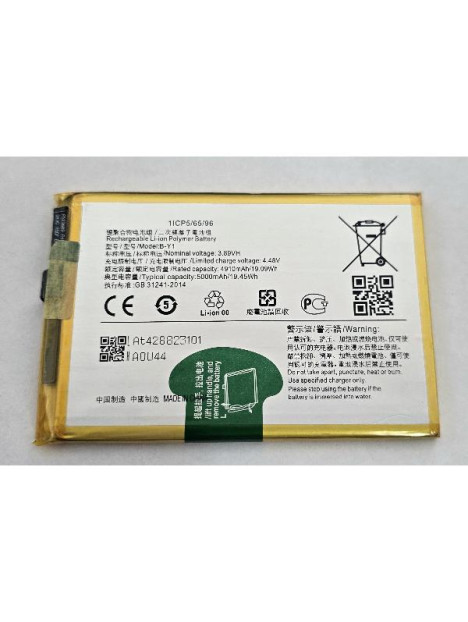 Bateria B-Y1 para vivo Y35 5G V2230A y vivo Y02t V2254 5000 mAh calidad premium