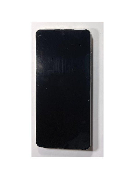 Pantalla para Oneplus 13R 5G mas tactil negro con marco blanco compatible TFT