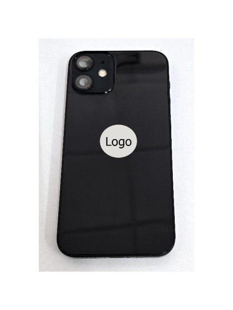 Tapa trasera o tapa bateria negra para iPhone 12 Mini mas carcasa central y componentes Remanufacturada Grado A