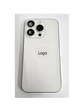 Tapa trasera o tapa bateria blanca para iPhone 15 Pro mas carcasa central y componentes Remanufacturada Grado A