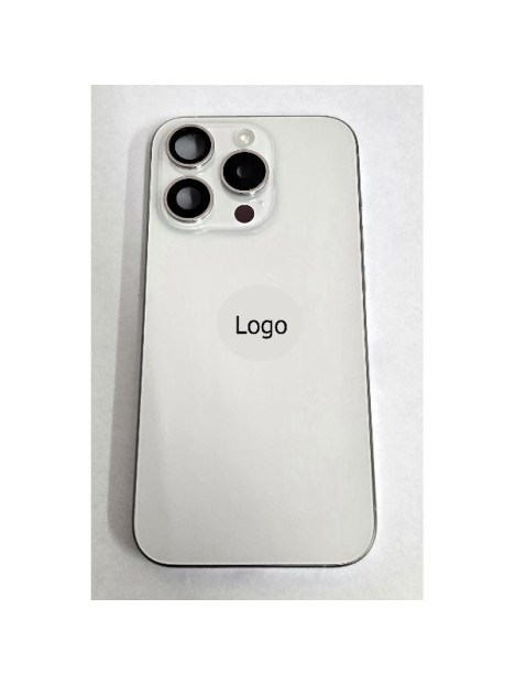 Tapa trasera o tapa bateria blanca para iPhone 15 Pro mas carcasa central y componentes Remanufacturada Grado A