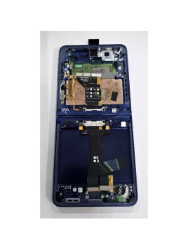 Pantalla para Samsung Galaxy Z Flip 7 5G F766 mas tactil negro con marco azul GH82-37581A Service Pack