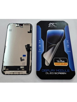 Pantalla JK para iPhone 16 Plus A3290 mas tactil negro calidad Soft Oled