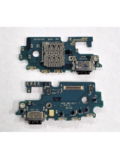 Placa de puerto de carga mas lector sim y microfono para Samsung Galaxy A57 5G compatible