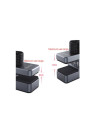 Set de 4 soportes de fijación universal ajustable de metal iClamp Plus para pantallas de teléfonos y tablets