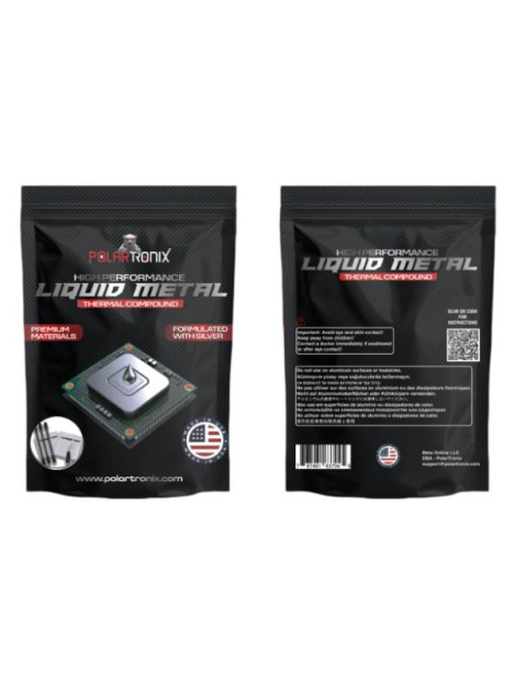 Pasta térmica de metal líquido para PS5/PC/GPU 130 W/mK 1,5 g (PolarTronix)