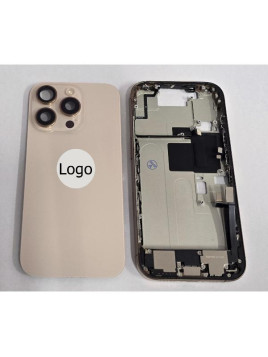 Tapa trasera o tapa bateria dorada para iPhone 16 Pro mas carcasa central y componentes Remanufacturada Grado A