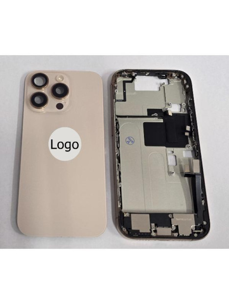 Tapa trasera o tapa bateria dorada para iPhone 16 Pro mas carcasa central y componentes Remanufacturada Grado A
