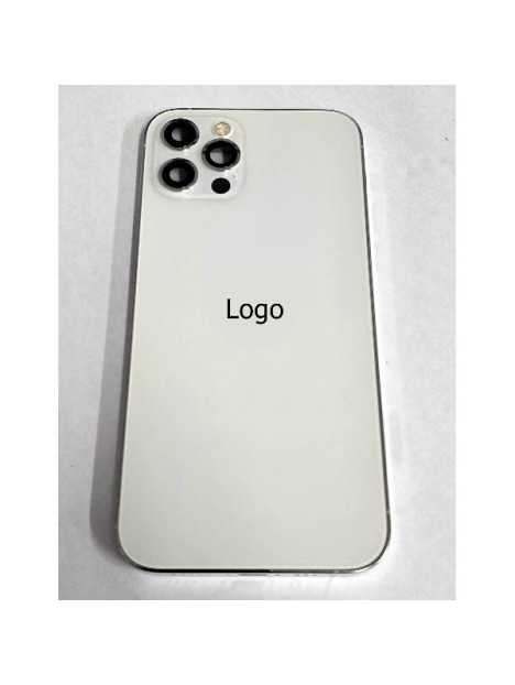 Tapa trasera o tapa bateria plata para iPhone 12 Pro carcasa central y componentes Remanufacturada Grado A
