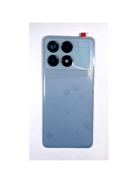 Tapa trasera o tapa bateria CSL azul para Xiaomi Poco F6 5G con cubierta de camara