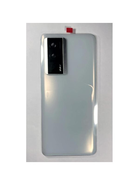 Tapa trasera o tapa bateria CSL blanca para Xiaomi Poco F5 Pro 5G con cubierta de camara