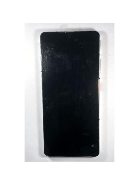 Pantalla para ZTE Nubia Z60S Pro 5G mas tactil negro marco plata compatible TFT Remanufacturada