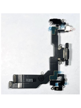 Flex puerto de carga negro para iPhone 17E A3634 calidad premium