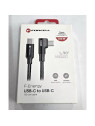 Cable USB C to USB C Forcell F-Energy QC4.0 PD 3A 100W Cafule 90° 1,2 m CC-1Deg negro