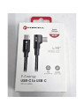 Cable USB C to USB C Forcell F-Energy QC4.0 PD 3A 60W Cafule 90° 1,2 m CC-1Deg negro