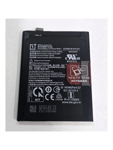 Bateria BLP785 4010mAh para Oneplus Nord AC2001 AC2003 1031100030 Service Pack
