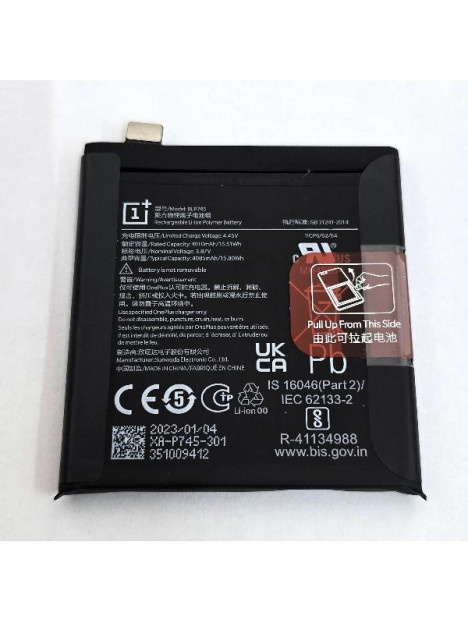 Bateria BLP745 4010mAh para OnePlus 7T Pro HD1913 HD1910 1031100012 Service Pack