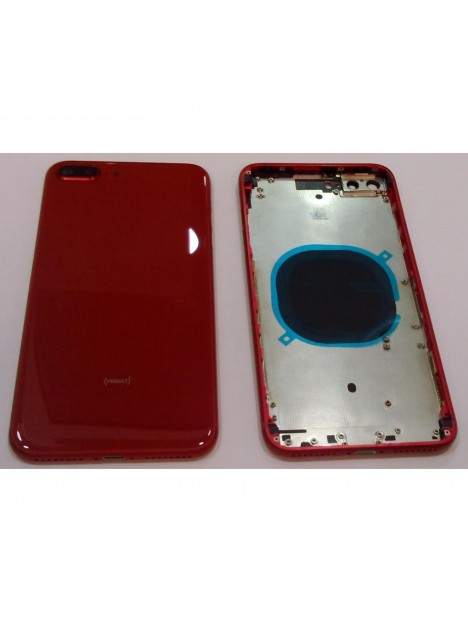 IPhone 8 Plus A1864 A1897 A1898 carcasa central o marco + tapa trasera o tapa bateria roja