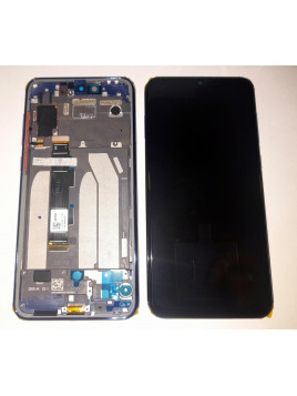 Pantalla lcd para Xiaomi Mi 9 SE 5610100210B6 mas tactil negro mas marco azul Service Pack Premium