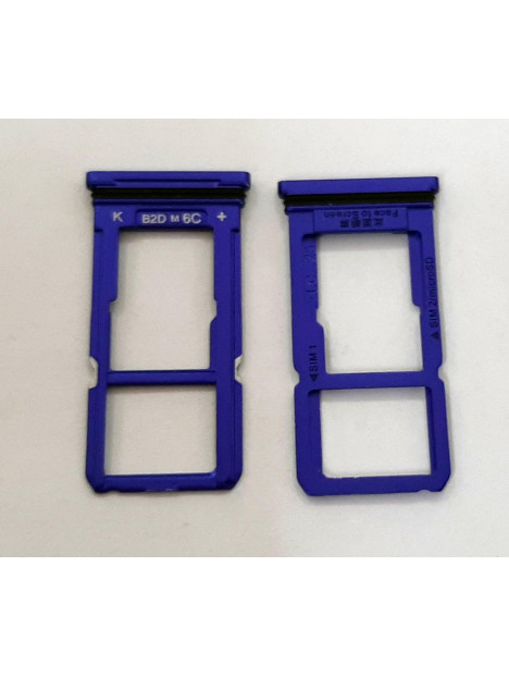 Soporte o bandeja dual sim azul para Oppo R15 calidad premium