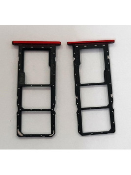 Soporte o bandeja dual sim roja para Motorola Moto G8 Power Lite calidad premium