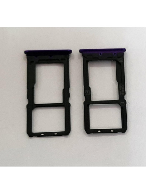 Soporte o bandeja dual sim purpura para Vivo X21 calidad premium