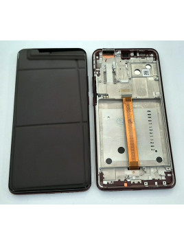 Pantalla lcd para Motorola Moto One Hyper mas tactil negro mas marco purpura calidad premium