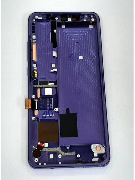 Pantalla LCD para Xiaomi Mi Note 10 mas tactil negro mas marco purpura calidad premium