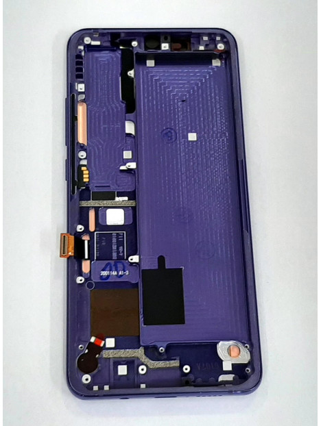 Pantalla LCD para Xiaomi Mi Note 10 mas tactil negro mas marco purpura calidad premium