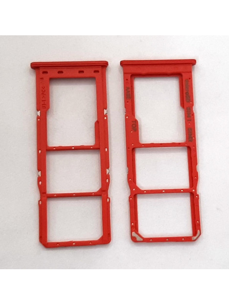 Soporte o bandeja dual sim roja para Samsung Galaxy A02 A022 calidad premium