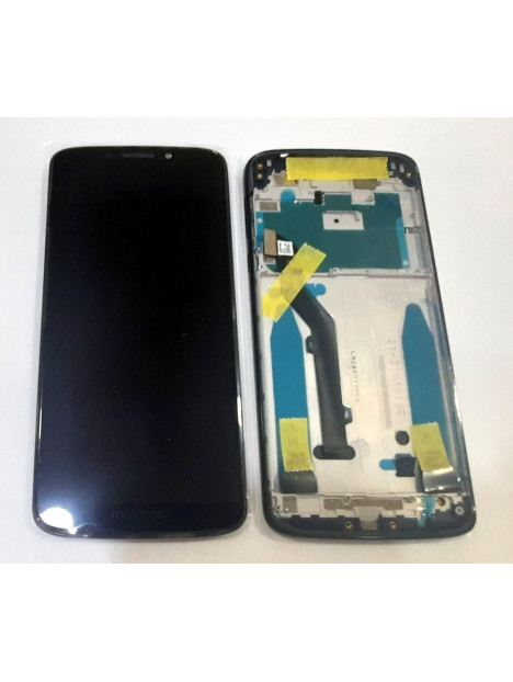 Pantalla lcd para Motorola Moto G6 Play XT1922 5D68C10049RR mas tactil negro + marco Service Pack Premium