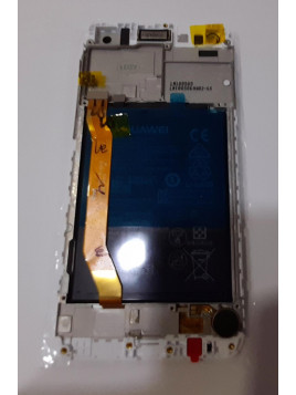 Pantalla lcd para Huawei 02351TUY Y6 Pro 2017 P9 Lite Mini mas tactil blanco mas marco premium service pack