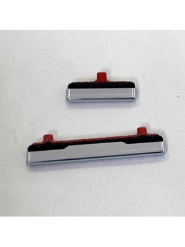 Set 2 botones plata para Samsung Galaxy S21 5G S21 Plus 5G S21 Ultra 5G calidad premium SM-G991B SM-G991 G991B SM-G