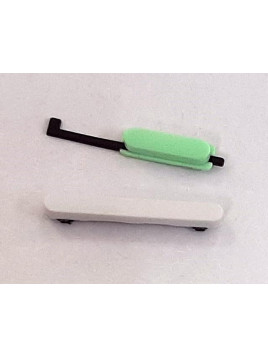 Set 2 botones blanco/verde para Google Pixel 4A 5G calidad premium