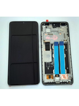 Pantalla lcd para TCL 10 Plus T782H mas tactil negro mas marco plata calidad premium