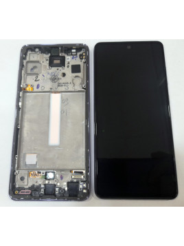 Pantalla lcd para Samsung Galaxy A52s 5G GH82-26861D A528B mas tactil negro mas marco blanco service pack