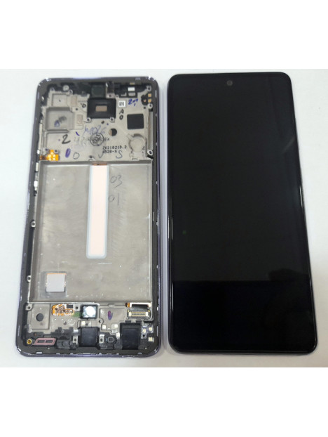Pantalla lcd para Samsung Galaxy A52s 5G GH82-26861D A528B mas tactil negro mas marco blanco service pack