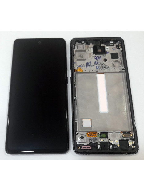 Pantalla lcd para Samsung Galaxy A52s 5G GH82-26861C A528B mas tactil negro mas marco violeta service pack