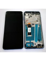 Pantalla lcd para Motorola Moto G 5G Plus mas tactil negro mas marco azul calidad premium