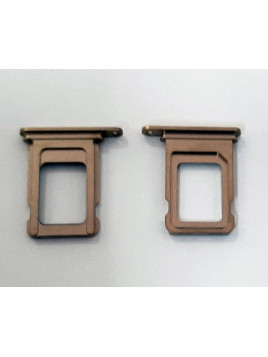 Soporte o bandeja single sim dorada para iPhone 13 Pro calidad premium